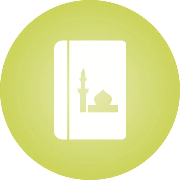 Hermoso Libro Religioso Glifo Vector Icono — Vector de stock