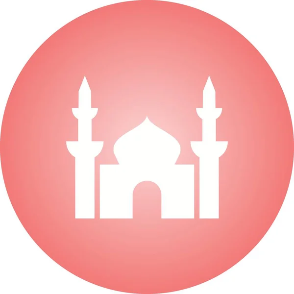 Vacker moské Glyf vektor ikonen — Stock vektor