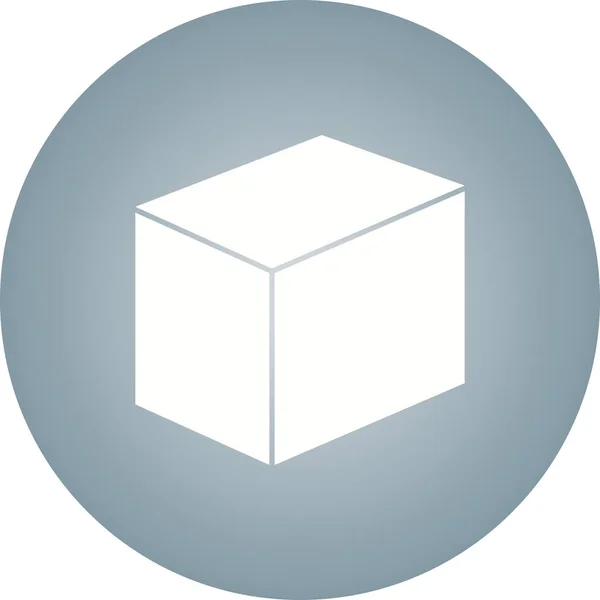 Hermoso cubo Glifo Vector icono — Archivo Imágenes Vectoriales