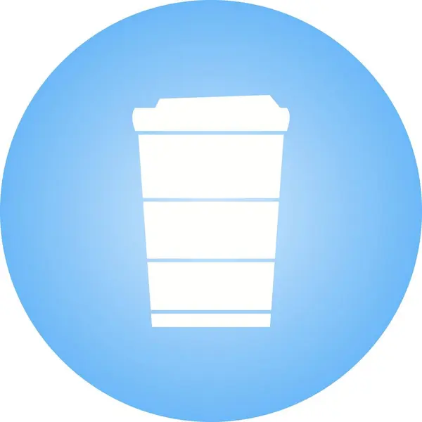 Vacker kaffemugg Glyf vektor ikon — Stock vektor