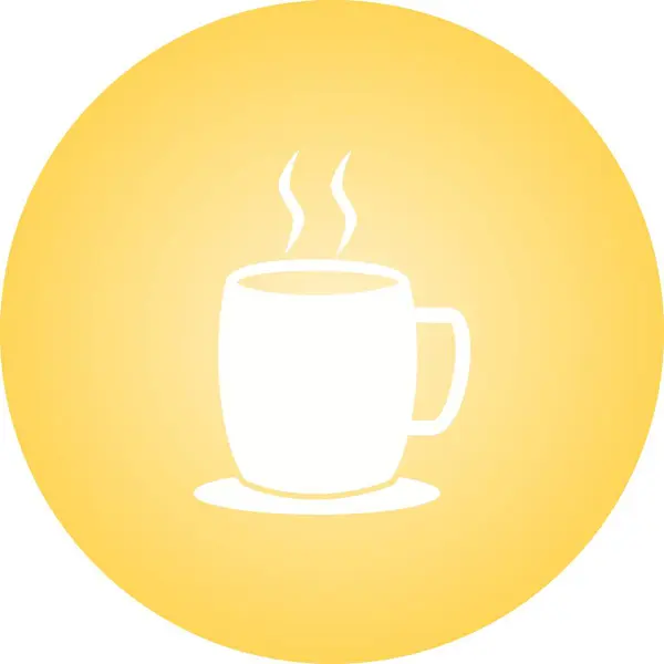 Gyönyörű forró tea Glyph vektor ikon — Stock Vector