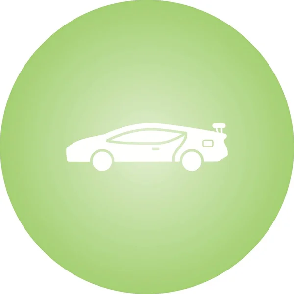 Beautiful Sports Car Glyph Vector Icon — ストックベクタ