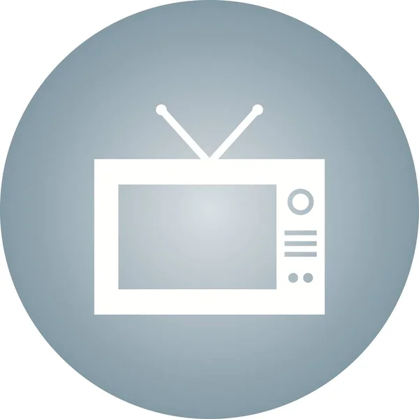 Piękna ikona wektora telewizji Glyph — Wektor stockowy