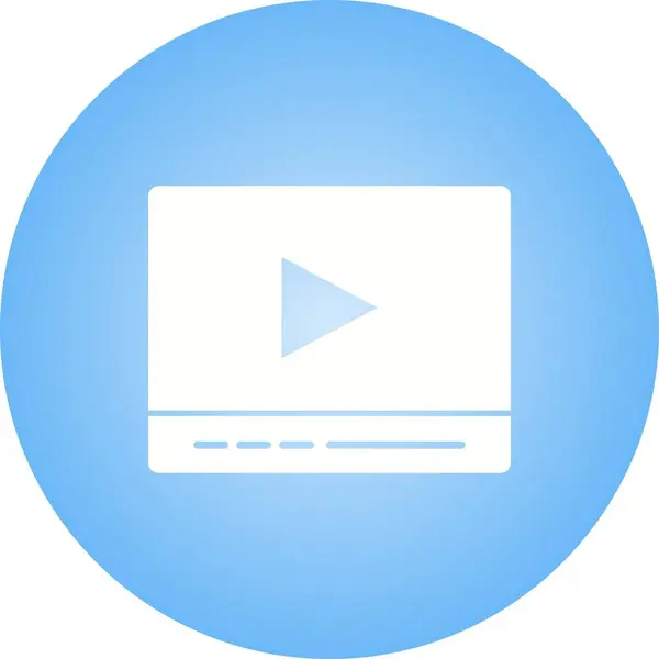 Schöne Videoplayer-Glyphen-Vektorsymbol — Stockvektor