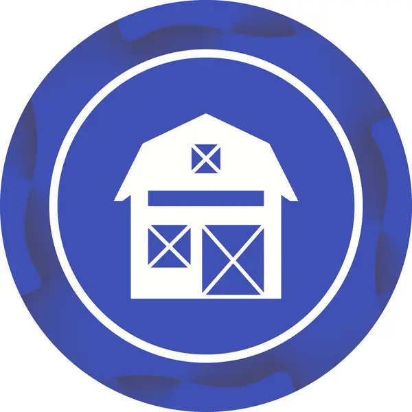Beautiful Barn Glyph Vector Icon — Stock Vector