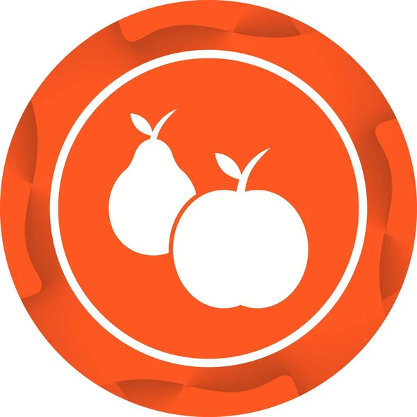 Belle icône vectorielle de glyphe de fruits — Image vectorielle