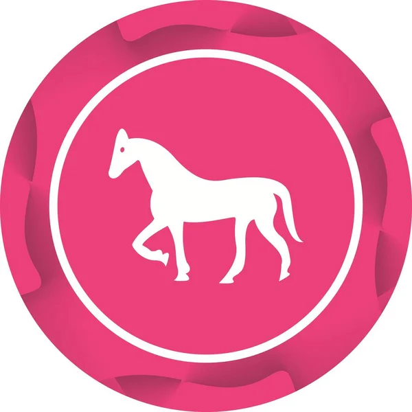 Красивий кінь Гліф Векторна ікона — стоковий вектор