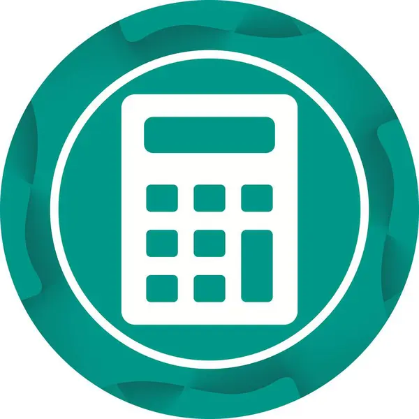 Bela calculadora Glyph Vector Ícone —  Vetores de Stock