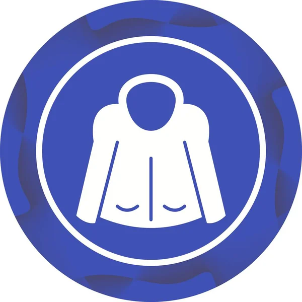 Schöne Jacke Glyphen Vektor-Symbol — Stockvektor