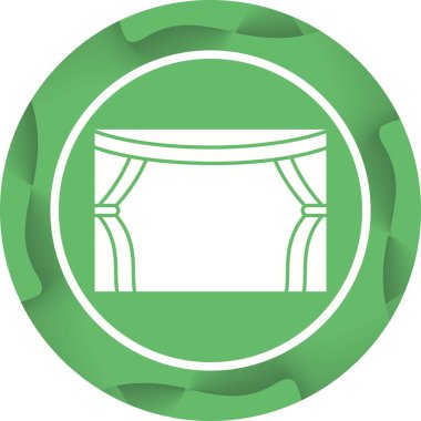 Güzel Sinema Salonu Kabartma Vektör Simgesi