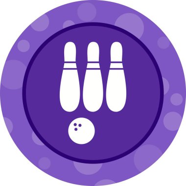 Güzel Bowling Glifi Vektör Simgesi