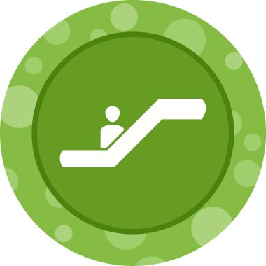 Güzel yürüyen merdiven Glyph Vektör Simgesi