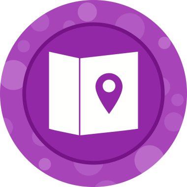 Harita Kabartma Vektörü Simgesindeki Güzel Konum