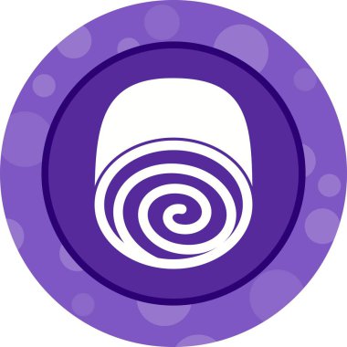 Güzel İsviçre rulosu Glyph Vektör Simgesi