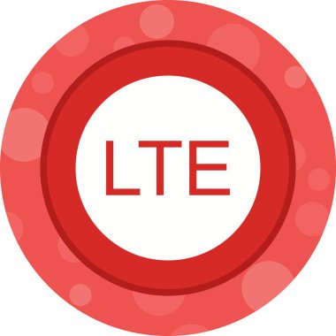 Güzel Lte Ağı Kabartma Vektör Simgesi