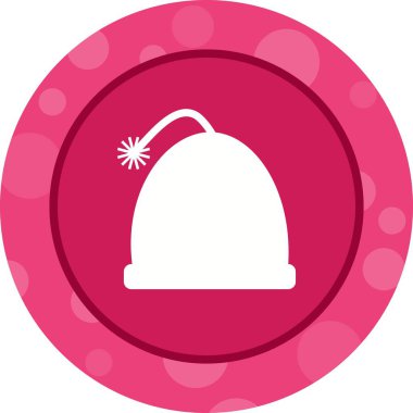 Güzel Sıcak Cap Kabartma Vektör Simgesi