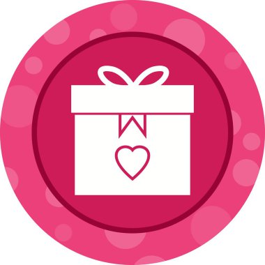 Güzel Hediye Kabartma Vektörü Simgesi