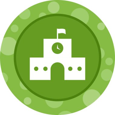 Güzel Okul Kabartma Vektör Simgesi