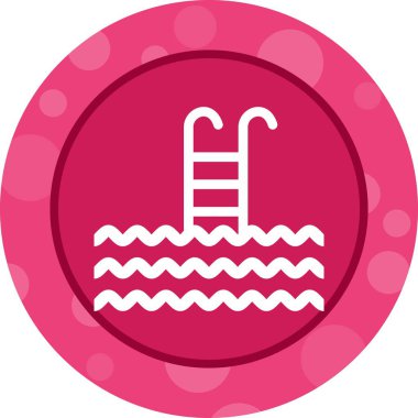 Güzel Yüzme Havuzu Kabartma Vektörü Simgesi