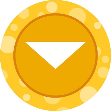 Güzel Ok Aşağı Glyph Vektör Simgesi