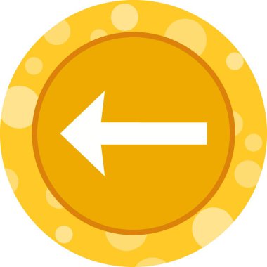 Güzel Sol Ok Glyph Vektör Simgesi