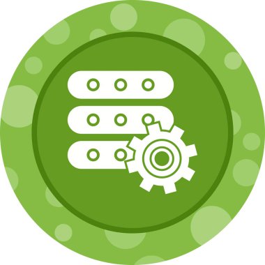 Güzel Veritabanı Ayarları Glyph Vektör Simgesi