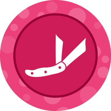 Güzel Bıçak Kabartma Vektör Simgesi