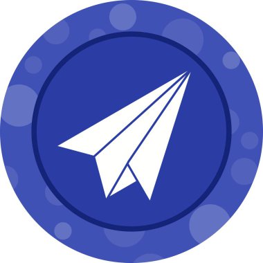 Güzel Kağıt Uçak Kabartma Vektör Simgesi