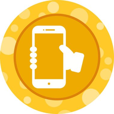 Güzel Holding Telefon Kabartma Vektörü Simgesi