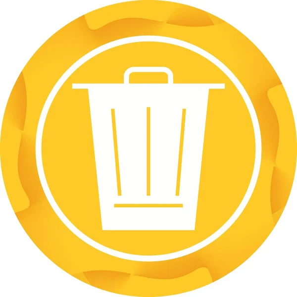 Hermoso Glifo de Dustbin Vector Icono — Vector de stock