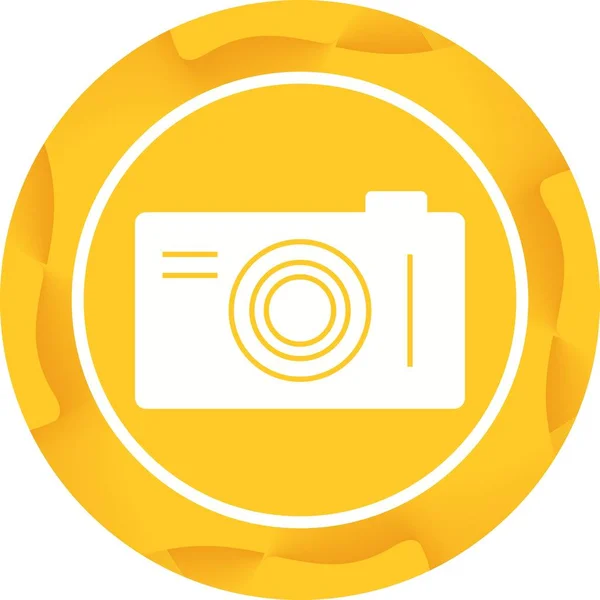 Belle caméra Glyphe Icône vectorielle — Image vectorielle