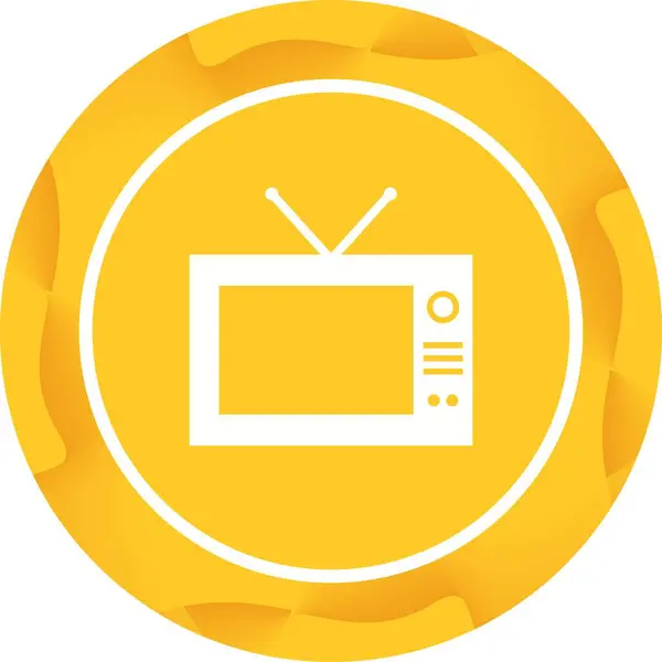 Hermoso glifo de televisión Vector icono — Archivo Imágenes Vectoriales