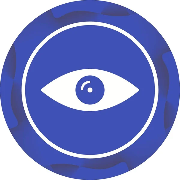 Beautiful Eye Glyph Vector Icon — ストックベクタ