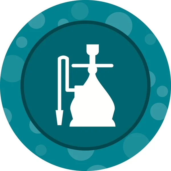 Krásná Hookah Glyph Vector Icon — Stockový vektor