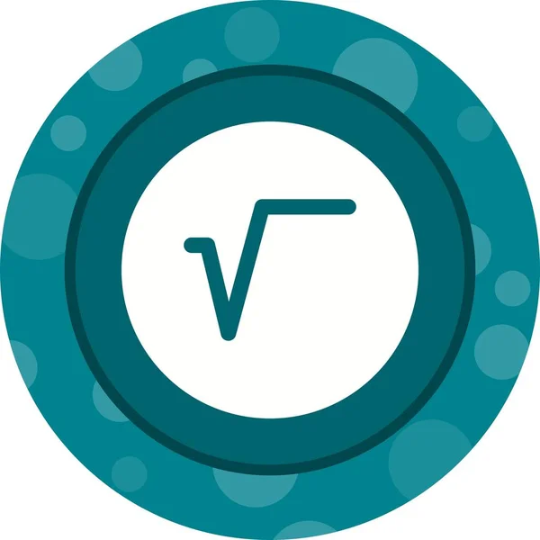 Beautiful Square Root Symbol Glyph Vector Icon — Stock Vector