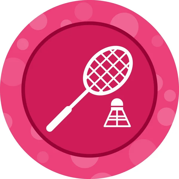 Belle icône vectorielle de glyphe de badminton — Image vectorielle