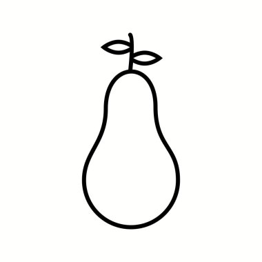 Eşsiz Armut Vektör Satırı Simgesi