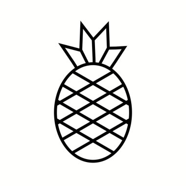 Eşsiz Ananas Vektör Satır Simgesi