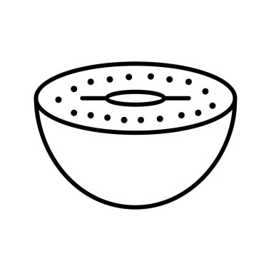 Benzersiz Kiwi Vektör Satır Simgesi