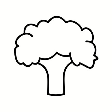 Eşsiz Brokoli Vektör Satır Simgesi