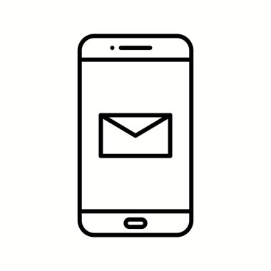 Eşsiz Mesajlaşma Uygulaması Vektör Satır Simgesi