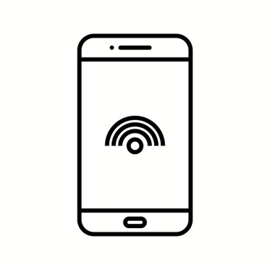 Eşsiz Wifi Bağlantı Vektör Satır Simgesi
