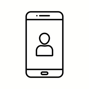 Eşsiz Kullanıcı Hesap Vektör Satırı Simgesi