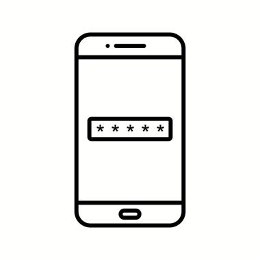 Eşsiz Parola Vektör Kabartma Simgesi