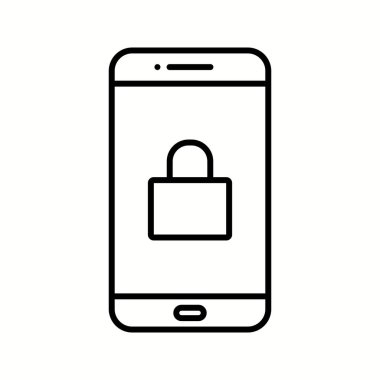 Eşsiz Kilitli Hesap Vektörü Satır Simgesi