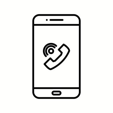 Hoparlör Vektör Satırı Simgesinde Eşsiz Çağrı