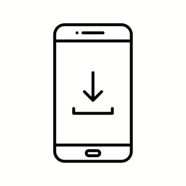 Telefon Vektör Satırı Simgesine Eşsiz İndirme