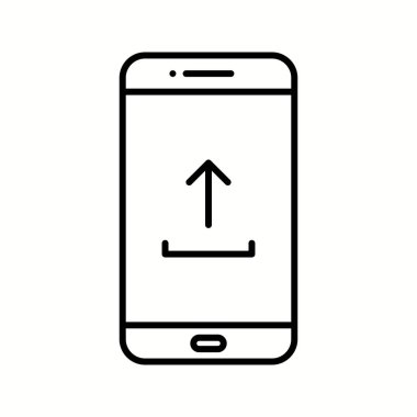 Telefon Vektör Satırı Simgesine Eşsiz Gönderme