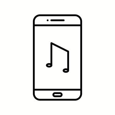 Eşsiz Müzik Uygulaması Vektör Satırı Simgesi