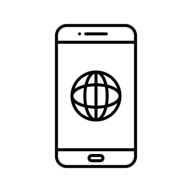 Eşsiz İnternet Vektör Satırı Simgesi